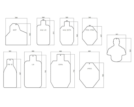Ocelový terč AR550 10 mm s montážním otvorem 14 mm – kompatibilní s MTS TAC a Scaffold, odolný vůči pistolové, puškové a slug munici.